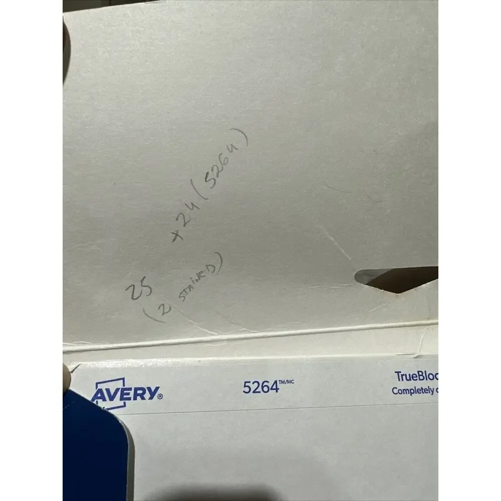 Open 49 Sheets Avery Inkjet Shipping Labels‎ 3-1/3